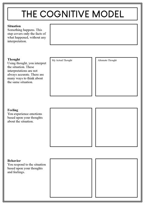 16 Cognitive Behavioral Therapy Worksheets Free Pdf At