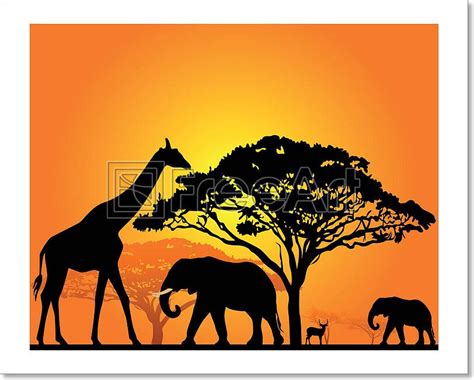 African Animals Art Print Home Decor Wall Art Poster Ebay