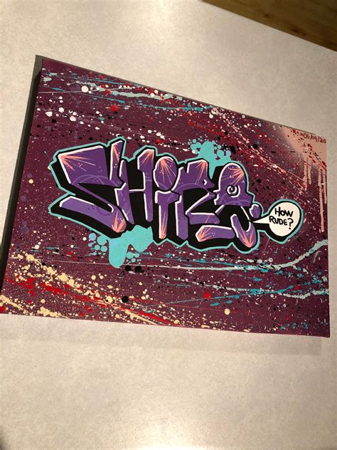 Personalised Custom Graffiti Canvas Etsy