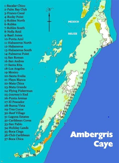 San Pedro Ambergris Caye Belize Safe Size Map Adventures