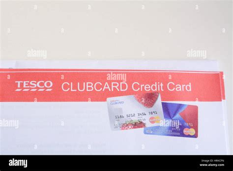 Tesco Bank Credit Card Monthly Statement Stock Photo Alamy