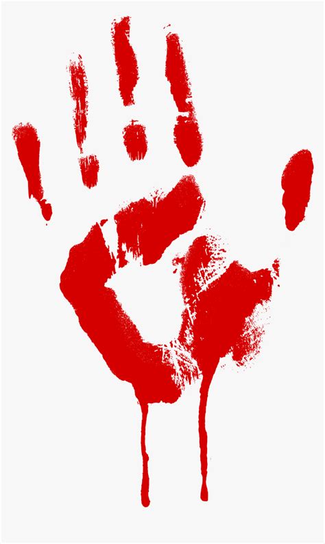 Bloody Handprint Blood Hand Print Png Transparent Png Kindpng