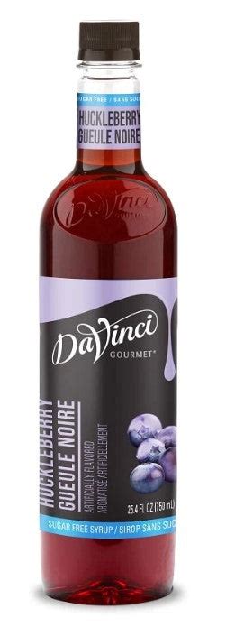 Davinci Sugar Free Flavored Syrups 750 Ml Plastic Bottle Huckleber Serious Sips