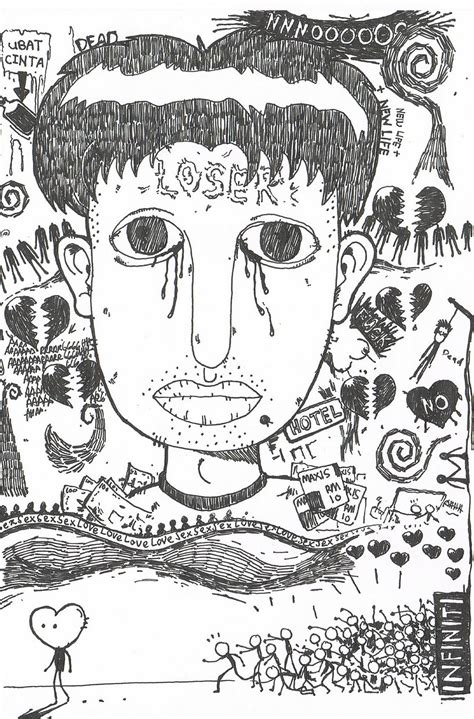 ﻿﻿﻿﻿ ﻿ karya oleh s.amin shahab medium:pen dakwat basah. KAOS!: Contengan Fantasi Dari Abang Zam
