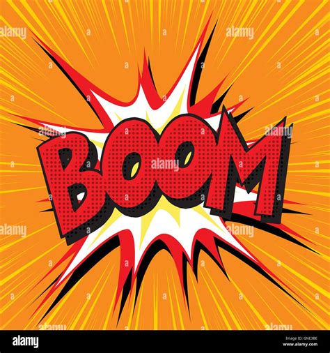 Boom Explosion Comic Book Text Pop Art Stock Vector Image And Art Alamy