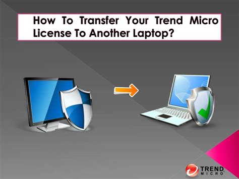Ppt How To Transfer Your Trend Micro License To Another Laptop