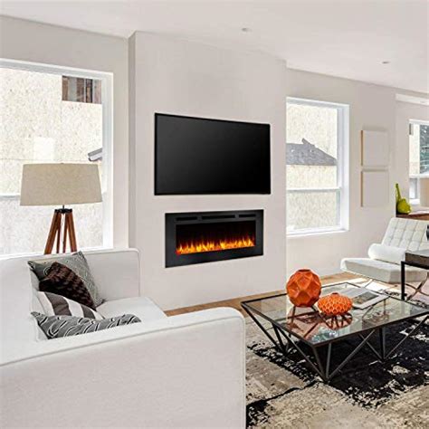 Simplifire Allusion 48 Recessed Linear Electric Fireplace Black Sf