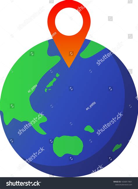 Earth Current Location Icons Stock Vector Royalty Free 1656817801