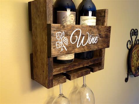 Personalized Wine Rack Engraved Carved Custom Rustic Bottle Etsy