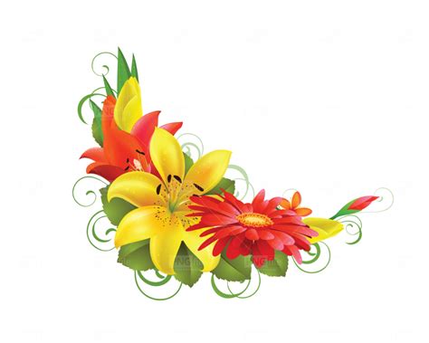 Beautiful Flower Corner Border Png Photo 503 Free