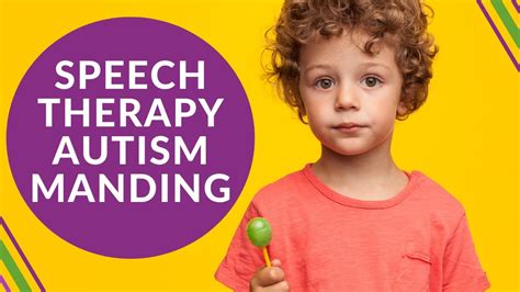 Speech Therapy Autism Manding Youtube