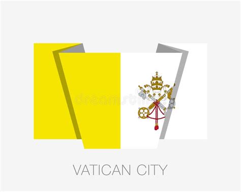 Bandera De La Ciudad Del Vaticano Insignia E Icono Del Vector