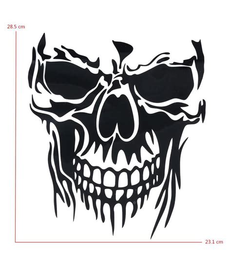 black cool skull vinyl decal sticker car truck trailer room window door buy black cool skull