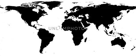 World Map Black And White Border Royalty Free Stock Image