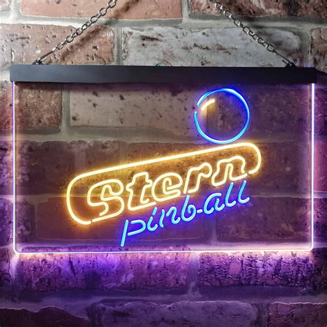 Stern Pinball Logo Neon Like Led Sign Dual Color Safespecial