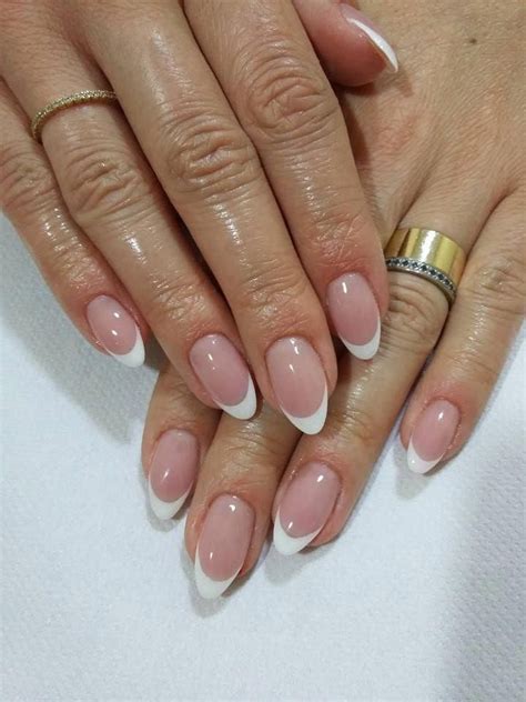 French Almond Nails Acrylicnailsalmond French Manicure Nails French