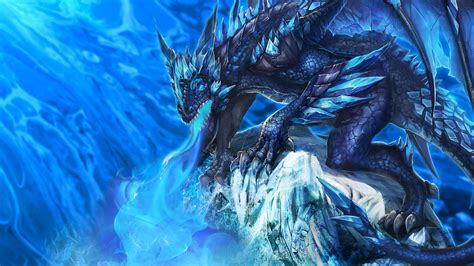 Ice Dragon Wallpaper Blue Dragon Wallpaper Hd 2843838 Hd