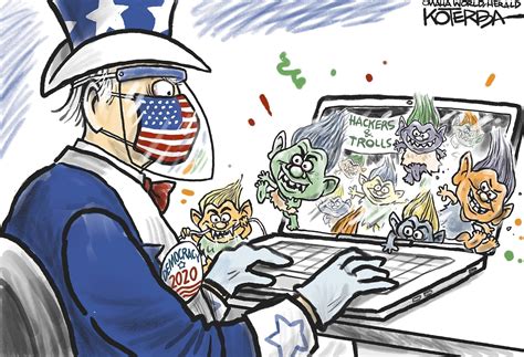 Subscribe to our newsletter and watch. Editorial Cartoon: Hackers and Trolls Coming Out for the ...