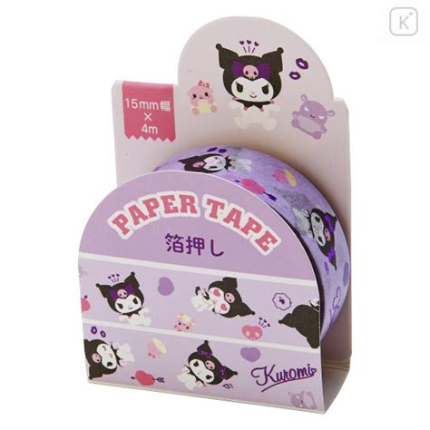 Japan Sanrio Washi Paper Masking Tape Kuromi Foil Stamping Kawaii Limited