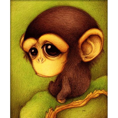 Round Rhinestones Diamond Embroidery Cross Stitch Monkey Diy Diamond