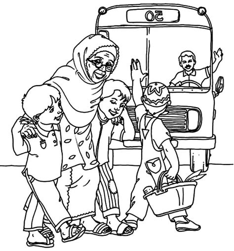 Helping Others Cross The Street Coloring Pages Coloring Sky