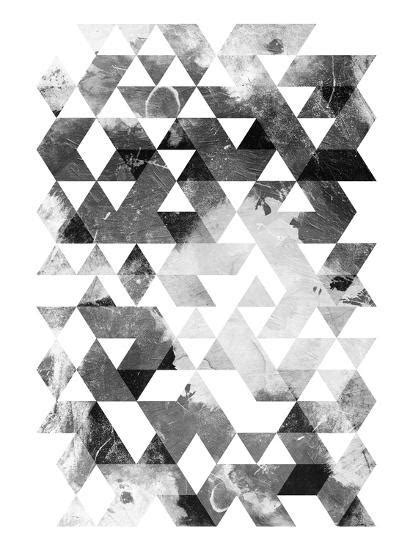 Black And White Triangles Posters Onrei