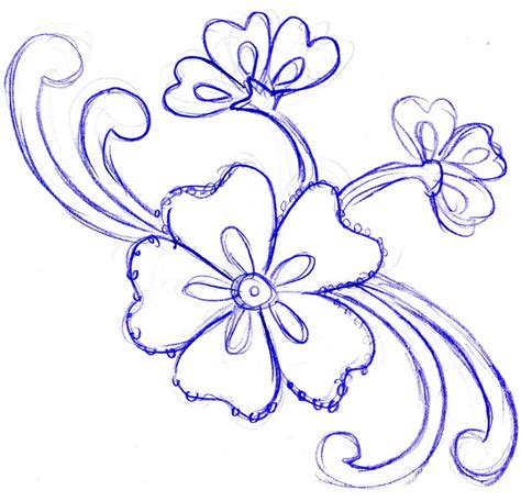 Simple Flower Pattern Drawing At Getdrawings Free Download