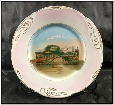 Antique 1890s Wheelock Dresden Brc Plate Central Ave Navy Yard