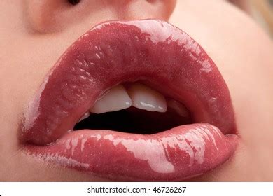 Sensual Lick Art Red Lips Sexy Stock Photo Shutterstock