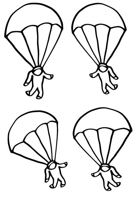 Parachutes Coloring Pages 🖌 To Print And Color