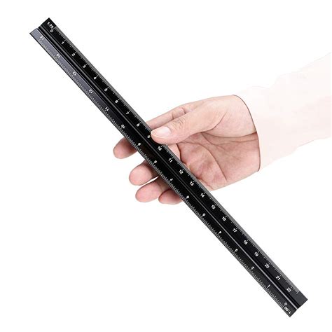 Buy Ownmy 30cm Solid Aluminum Metric Triangular Architect Scale Ruler
