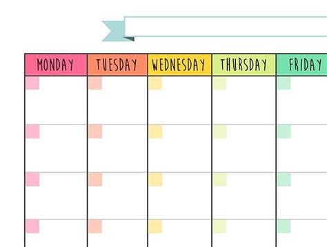 Blank Calendar Template No Dates Calendar Template Printable