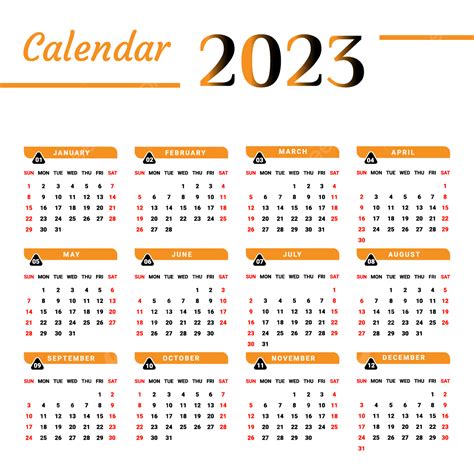 2023 Yellow And Black Calendar With Geometric Shape Calendar 2023