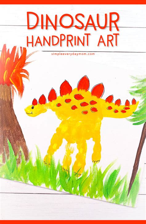 Dinosaur Handprint Art 1 This Crafty Mom