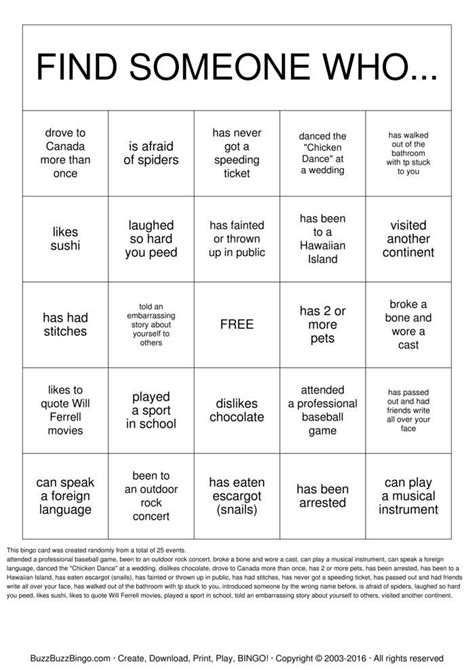 The matching game is an excellent memory game for adults. Download Getting to Know You! Bingo Cards | class reunion ...