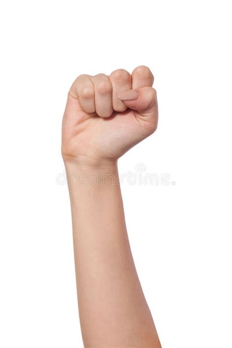 Female Hand With A Clenched Fist Isolated Stock Photo Image Of
