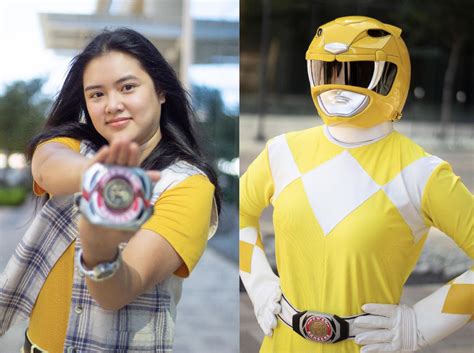 Self Me As Trini Kwan Unmorphed And Morphed As Yellow Ranger