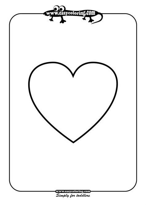 heart simple shapes easy coloring pages  toddlers shape coloring pages heart coloring