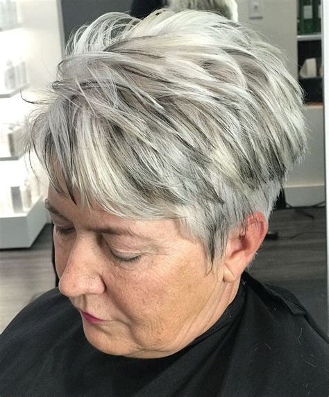 65 Gorgeous Gray Hair Styles Short White Hair Grey Hair Lowlights Short Grey Hair