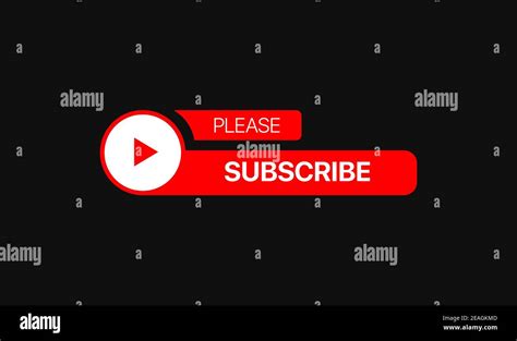 Video Service Subscribe Button Lower Third Social Media Vector Element