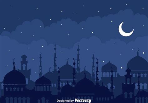 Arabian Night With Mosque Background Svg Eps Vector Uidownload