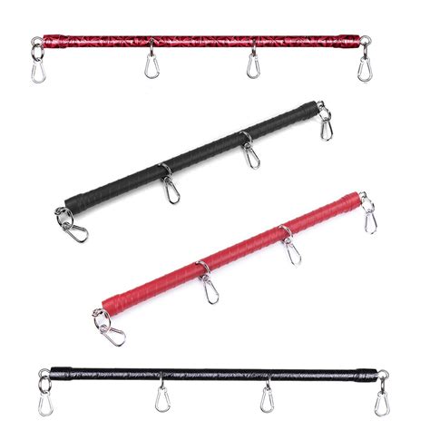 Stainless Steel Metal Pu Leather Spreader Bar Bondage For Handcuffs