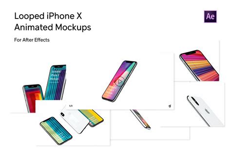Ad Animated Iphone X Mockup For Ae By Ls On Creativemarket Bring