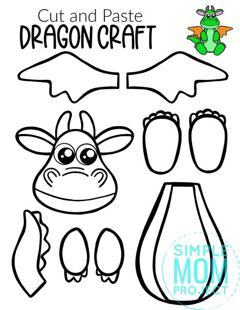 Printable Dragon Papercraft Template