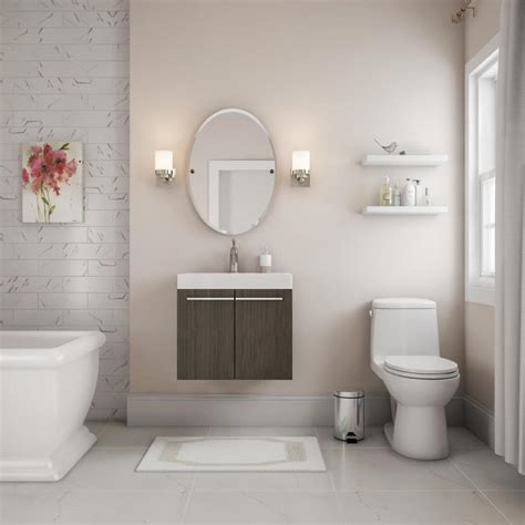 Out of 1,091,335 primary bathrooms, 29.51%, or 322,028, have a contemporary design. Muted Modern Bathroom - Bathroom - The Home Depot
