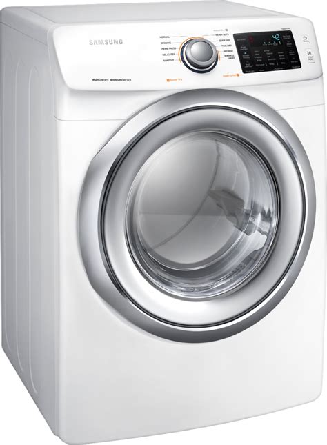 Samsung 75 Cu Ft 10 Cycle Gas Dryer With Steam White Dvg45n5300w
