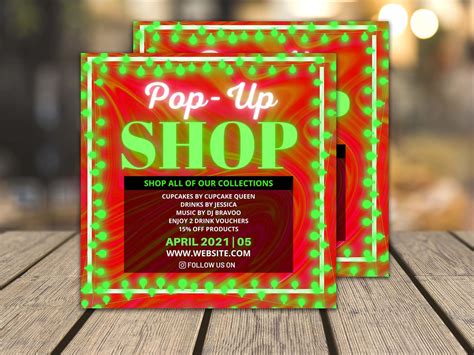 Pop Up Shop Flyer Diy Canva Pop Up Shop Flyer Template Etsy