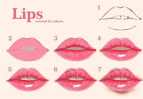 Lips Tutorial By Yokava On Deviantart Lip