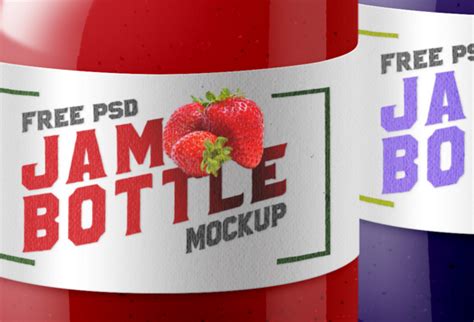 realistic looking jam bottle psd free mockup ltheme