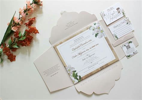 Vinas Invitation Flower Theme Invitation Indonesian Wedding Wedding